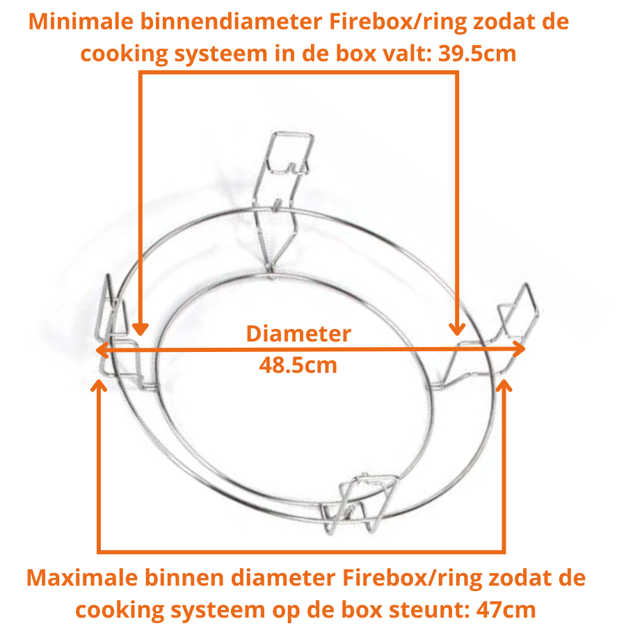 Flexibel Cooking System Large - 48,5 cm - kamadogrills