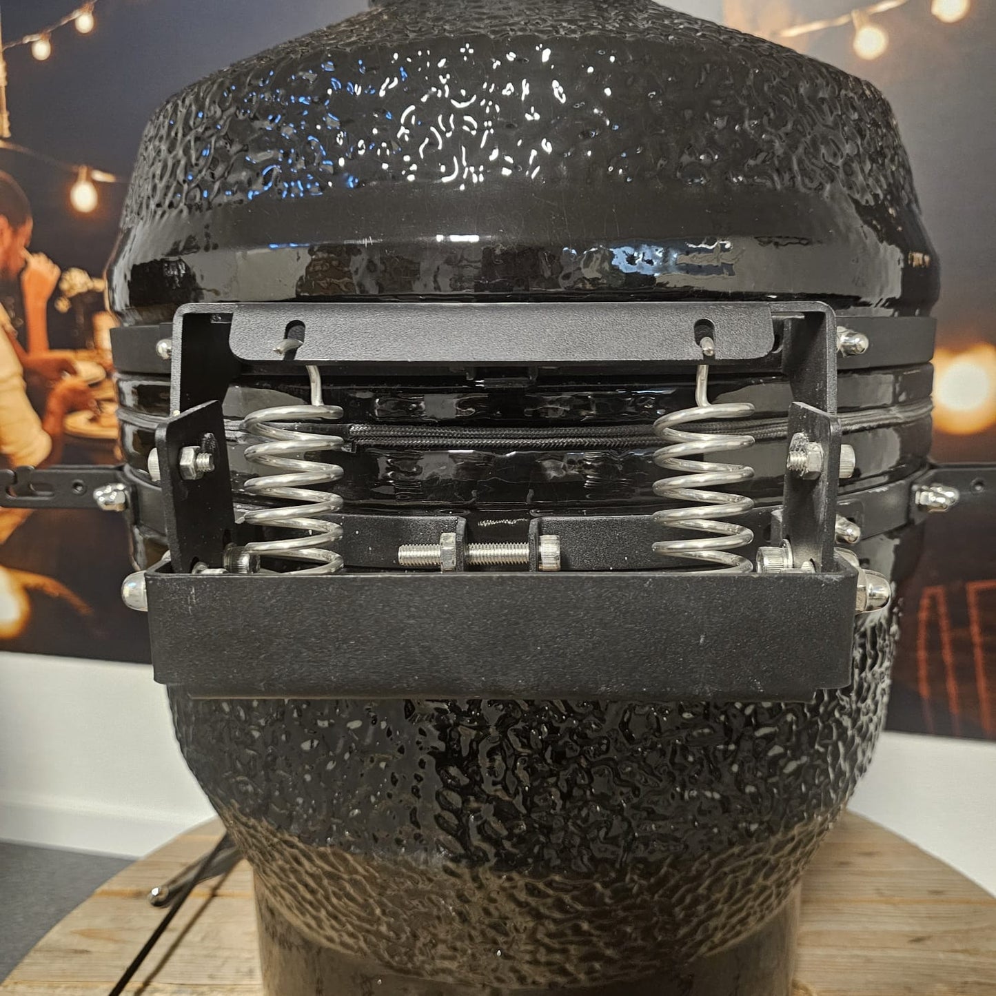 Scharnier inkl. 2 Federn Kamado Medium - 18 Zoll (Schwarz oder Edelstahl Silber)