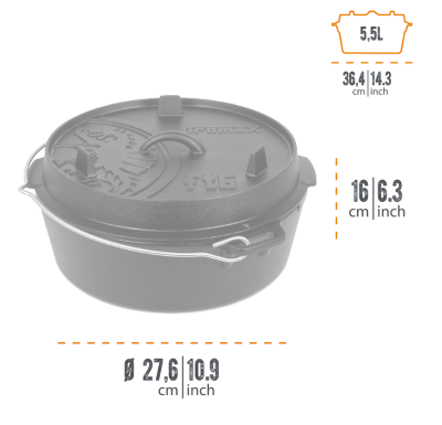 ft6-t Dutch Oven Afmeting | Kamado Grills